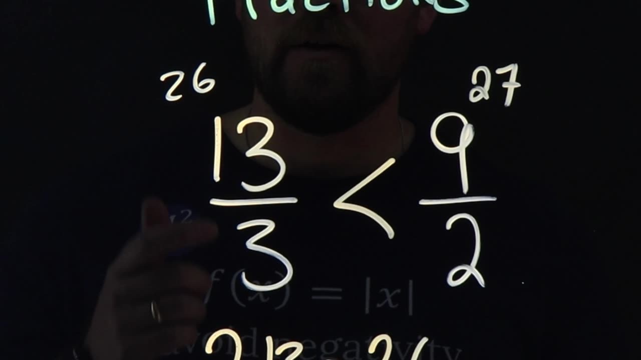 Compare Fractions the Easy Way! 13/3 or 9/2 | Minute Math Tricks Part 152 #shorts