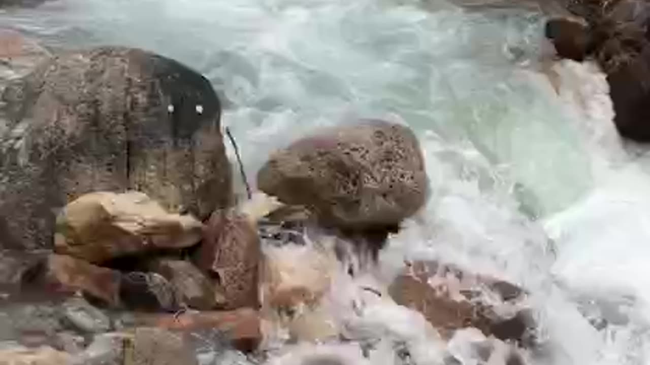 Lovely Water Rapids / Water Fall in Alberta, Canada