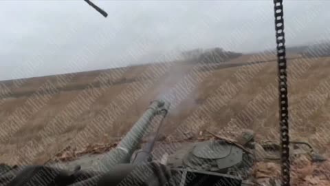 Russian BMP-3 fire raid on Ukrainian positions in a forested area in the Kursk region