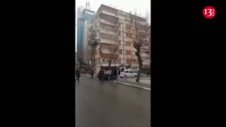 MOMENT: Dramatic video shows building collapsing after Turkey quake