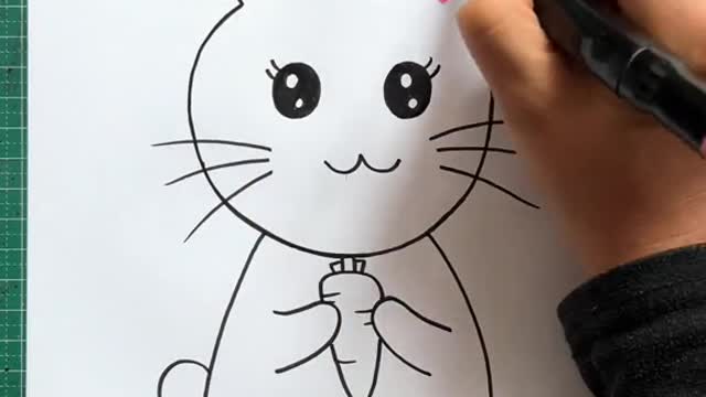 Draw cute little white rabbit # - learn to palm will brief strokes # @ trill little helper. Mp4