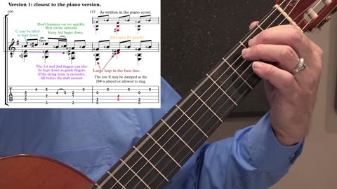 Technique Left-Hand, Part II (slow section). Video 55: m100-103, Version #1