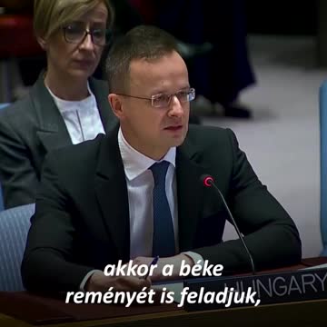 Hungarian Foreign Minister at the UN about Ukraine war: Let's not close the communication channels.