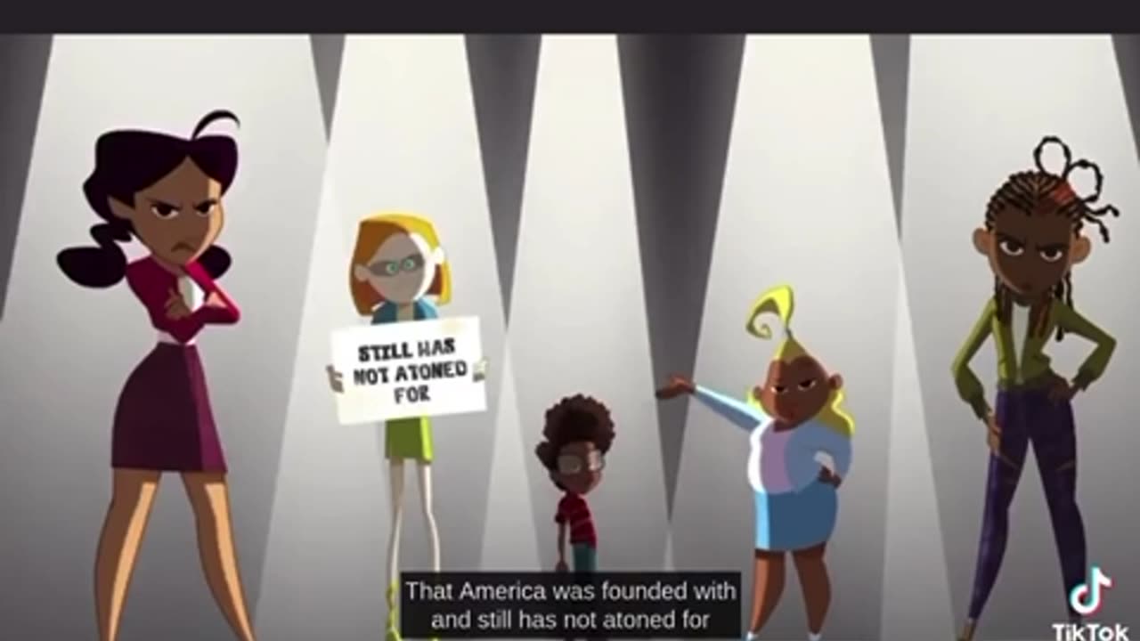 This is a scene from a Disney+ kids cartoon. Blatant anti-white propaganda