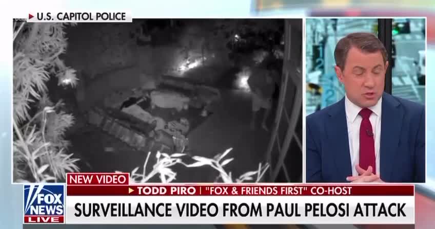 Surveillance video from Paul Pelosi attack.