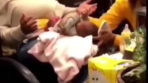 Baby does the unthinkable to mommy