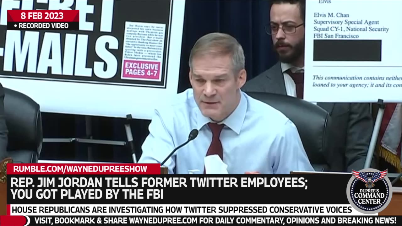 Jordan Rages at Twitter Official For Suppression of Hunter Biden Laptop Story