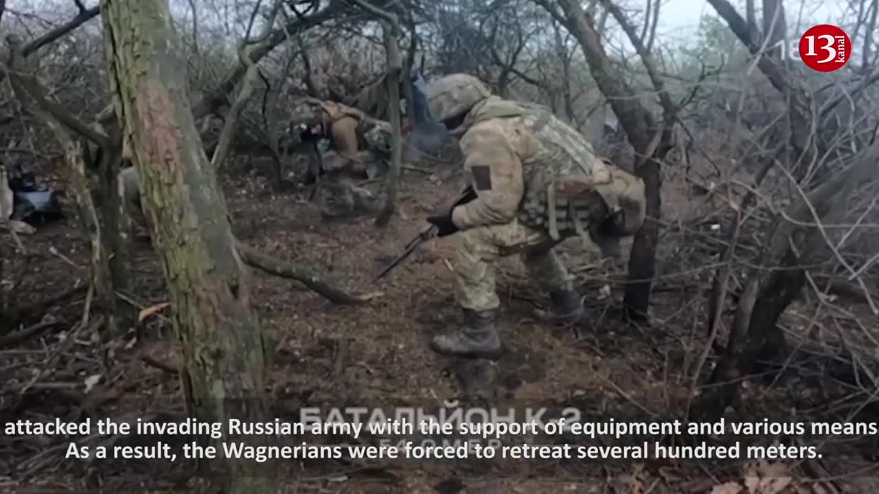 Footage from the attack of the Ukrainian military on the area where the "Wagner" members are located