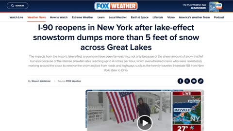 lake-Effect Storm Dumps 5 Feet+ Of Snow Across Great Lakes - Iceland Volcano Cuts Off Blue Lagoon