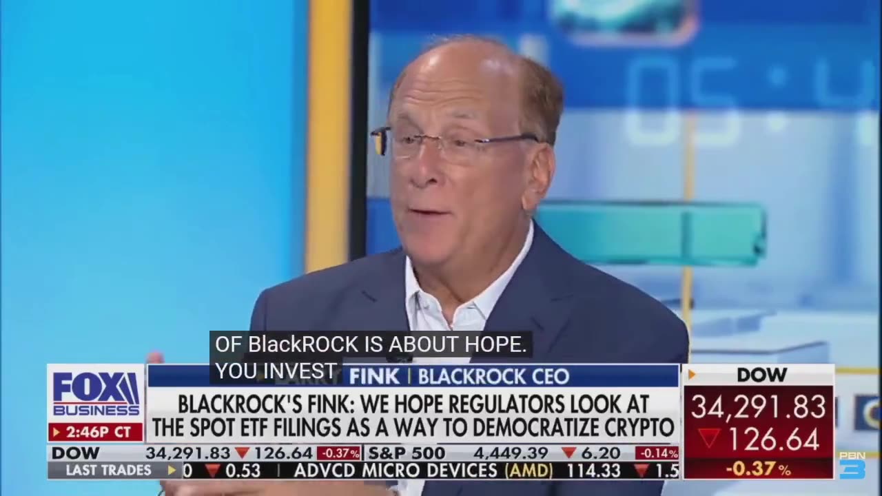 BlackRock CEO, Larry Fink promoting crypto and Bitcoin