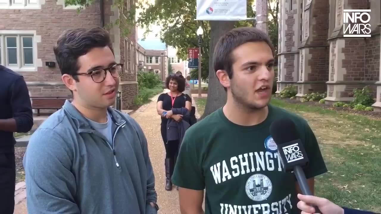 Owen Shroyer School Washington University Liberals At Presidential Debate In 2016