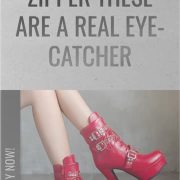 Elevate your look with these Lace Up Platform High Heel Stiletto Boots with Buckles 👠!