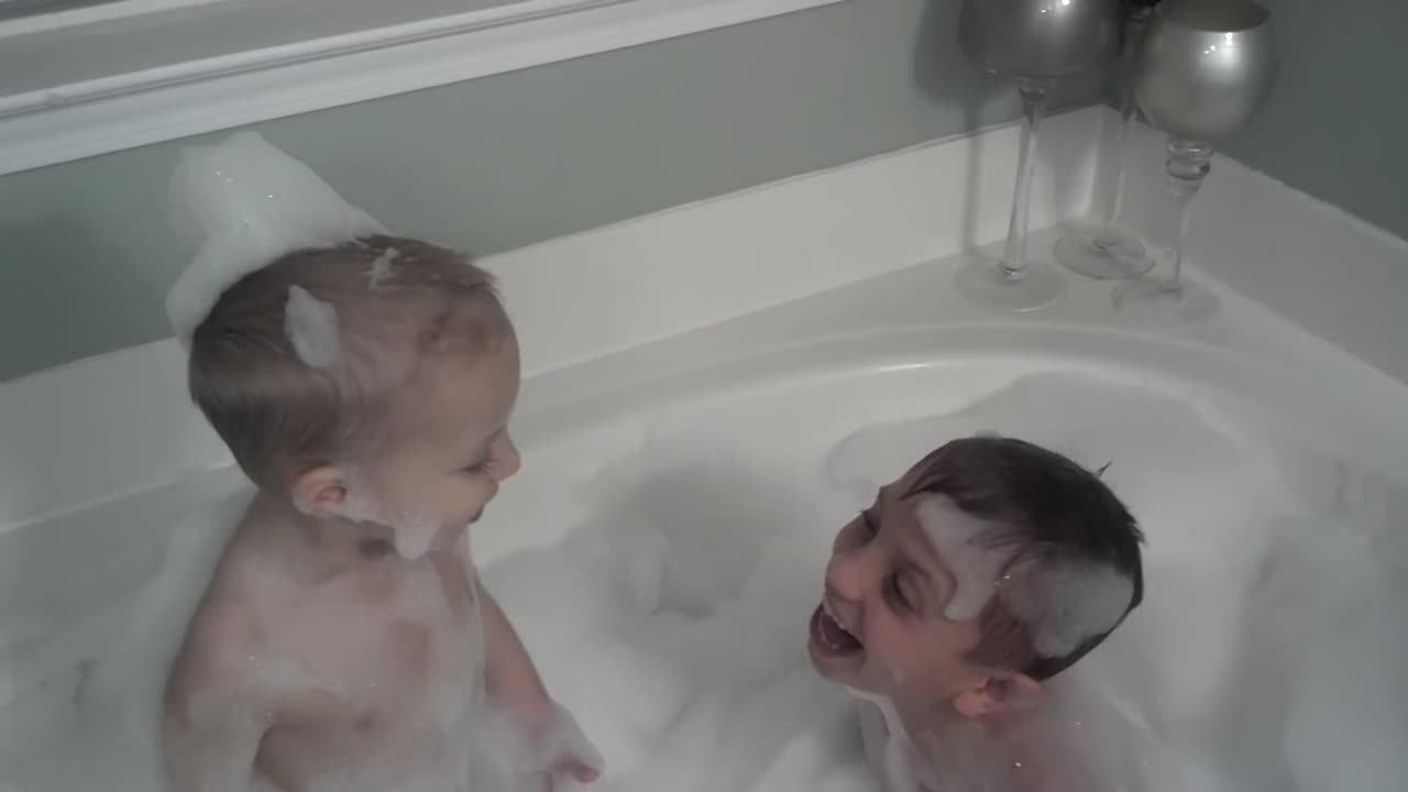 Try not to laugh when baby is in the bathroom