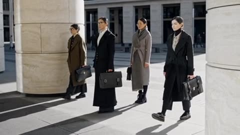 Professional Businesswomen Ready to Start Thier Day