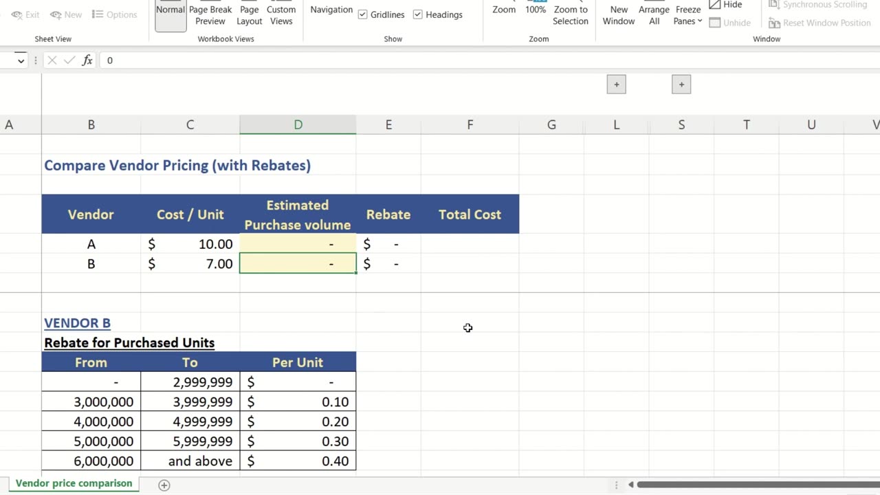 Purchasing decisions - Which vendor rebate is better?