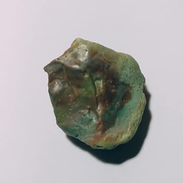 I found an unusual green stone on a dirt road ;-)