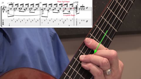 Technique Left-Hand, Part I. Video 29: m24 to B major bar chord of m25, Option D