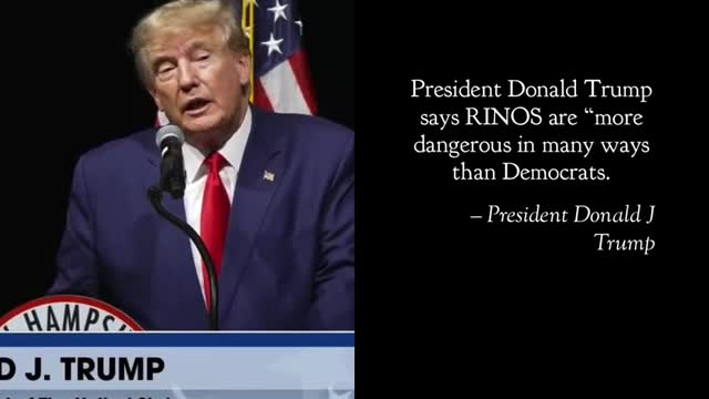 Trump: RINOS are "more dangerous" in many ways than Democrats