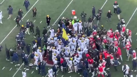 All hell breaks loose after Michigan tried to plant flag midfield at Ohio State