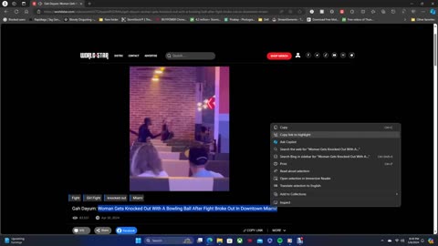 Woman Gets Knocked Out With A Bowling Ball After Fight Broke Out In Downtown Miami!