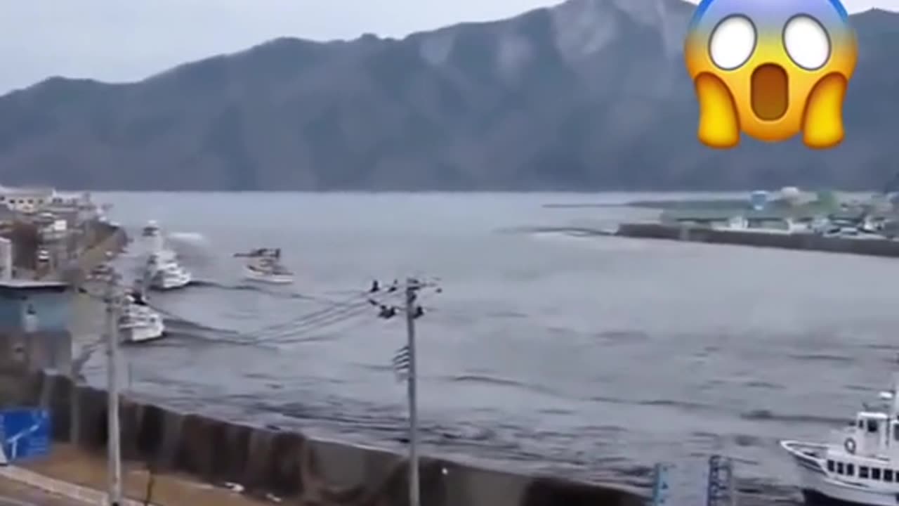 Moments before Tsunami Hits Japan 2011