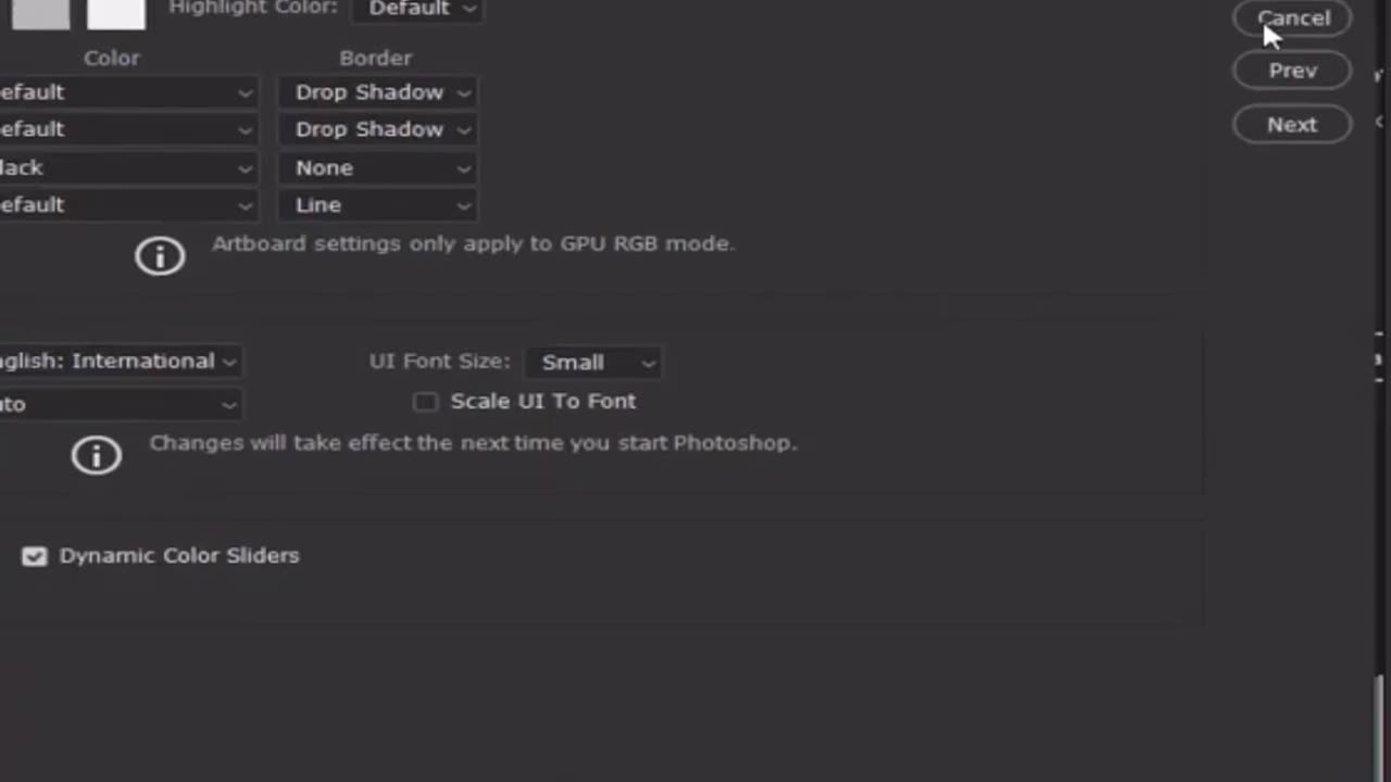 Photoshop Interface Color Change Shortcut Keys