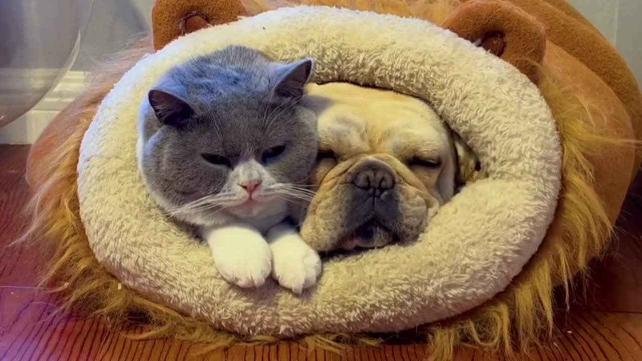 When cats and dogs sleep together