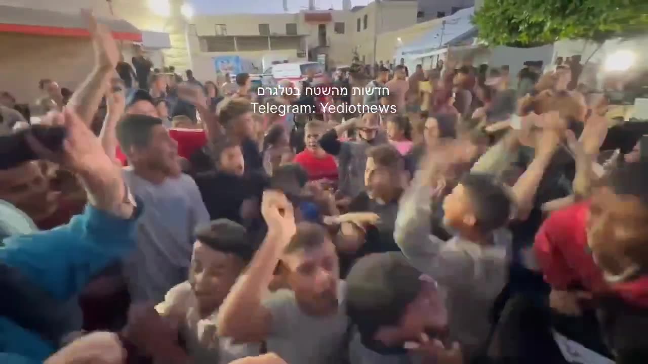 Immediately after Hamas's proposal for a cease-fire, Gazans took to the streets