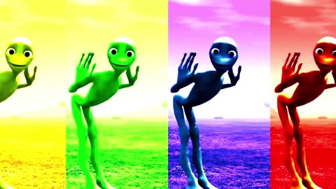 Funny Colorful Alien Dance