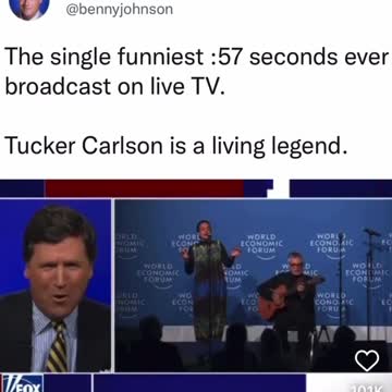 Tucker talking about LIZARD overlords and the World Economic Forum