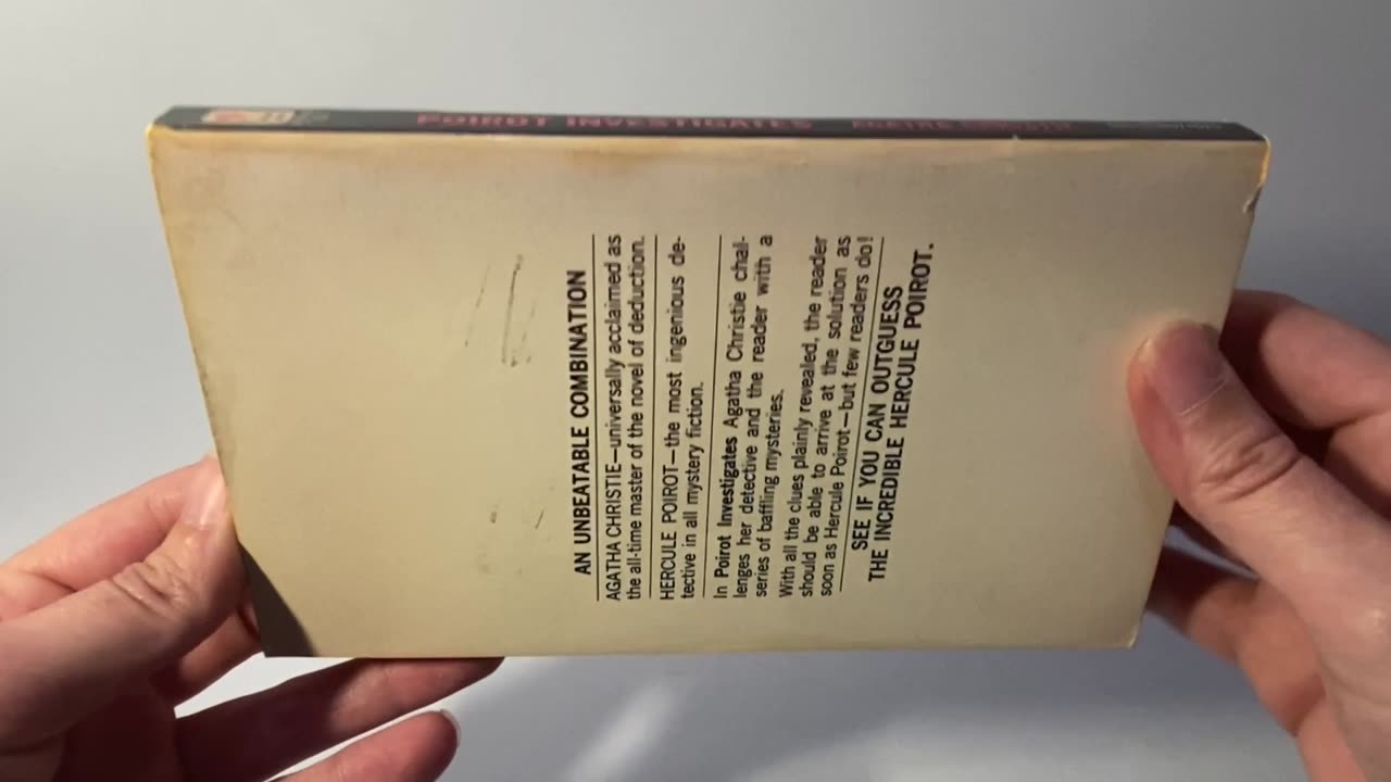 Vintage Hercule Poirot 'Poirot Investigates' by Agatha Christie Paperback Book