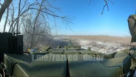 RAF T-72B3M Working in Kremenny Area