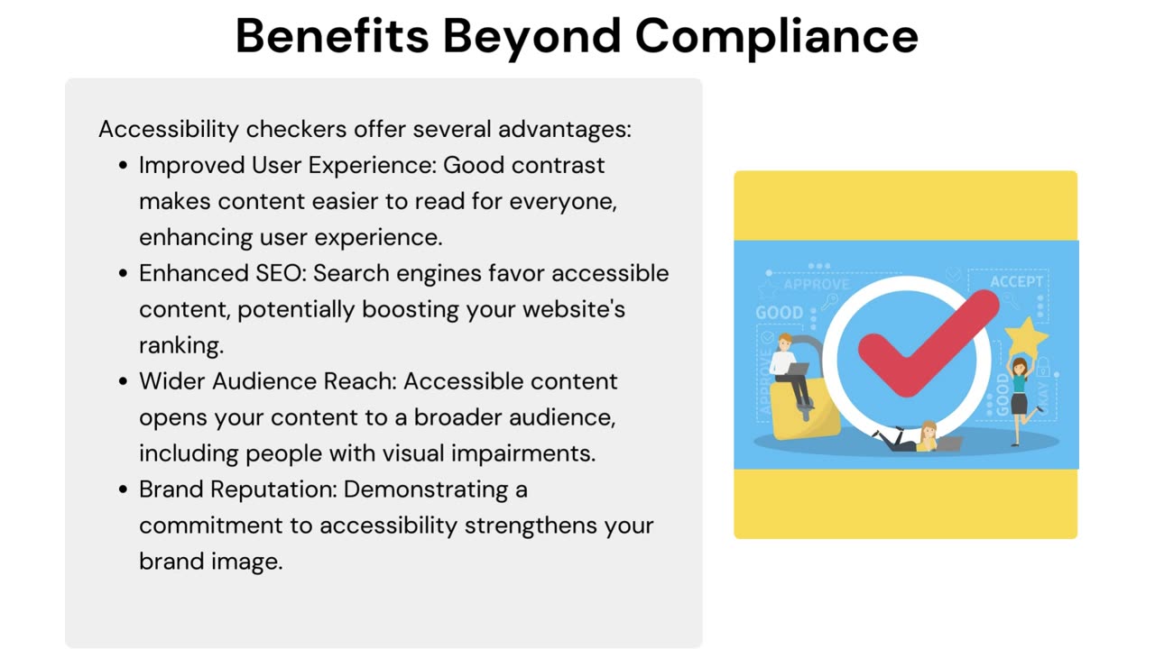 From Design to Inclusion: Using Checkers to Create Accessible Content