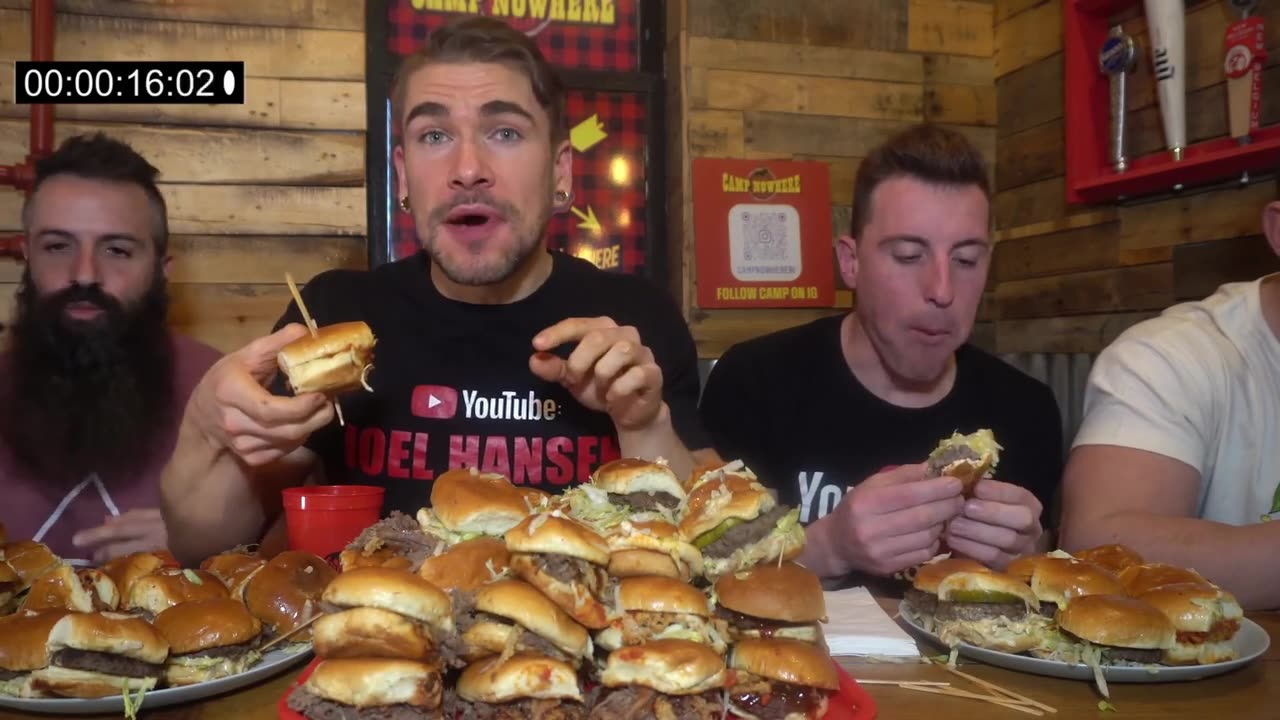 IMPOSSIBLE 100 BURGER CHALLENGE (25LB) | The Most Burgers | Crazy American Food Challenge