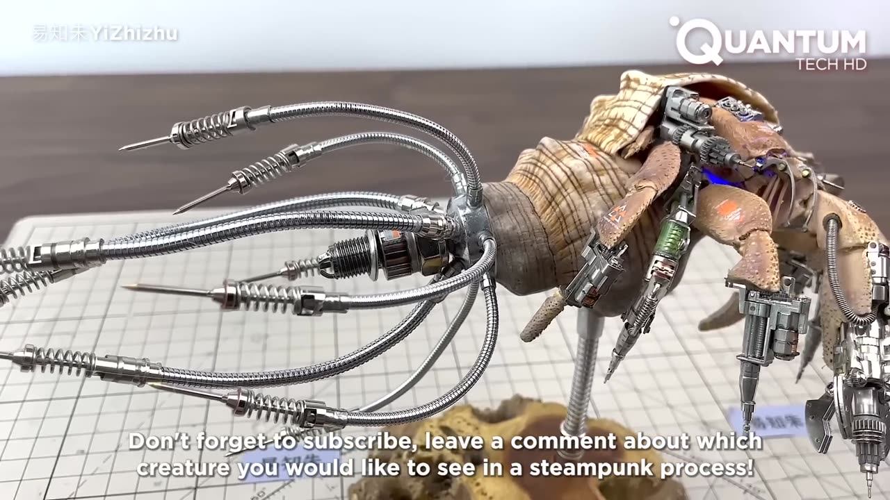 Man Turns DEAD Animals Into Mind Blowing ROBOTS | Cyborg Beetle & Lobster by @YiZhizhu