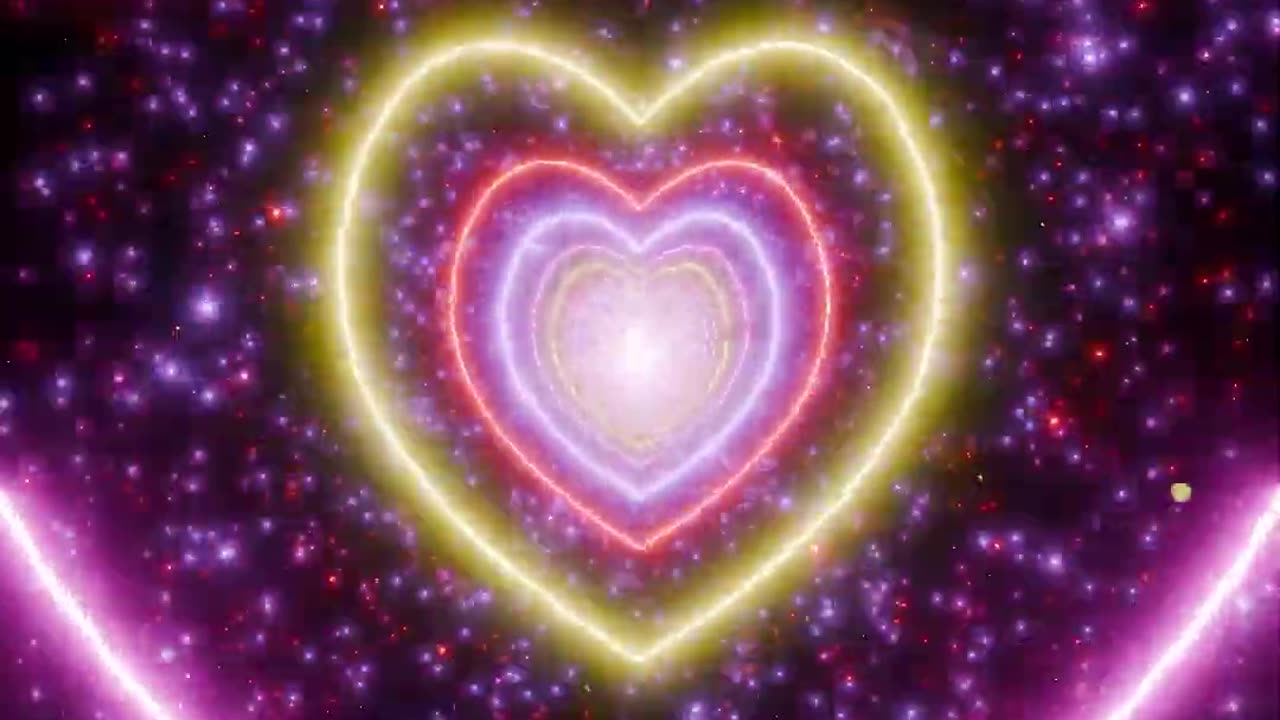 653. 💗 Neon Heart's Spreading Love 💜Tunnel #PiSshorts❣️enjoy & Have Fun!! 🔔#PiSrnd 4k