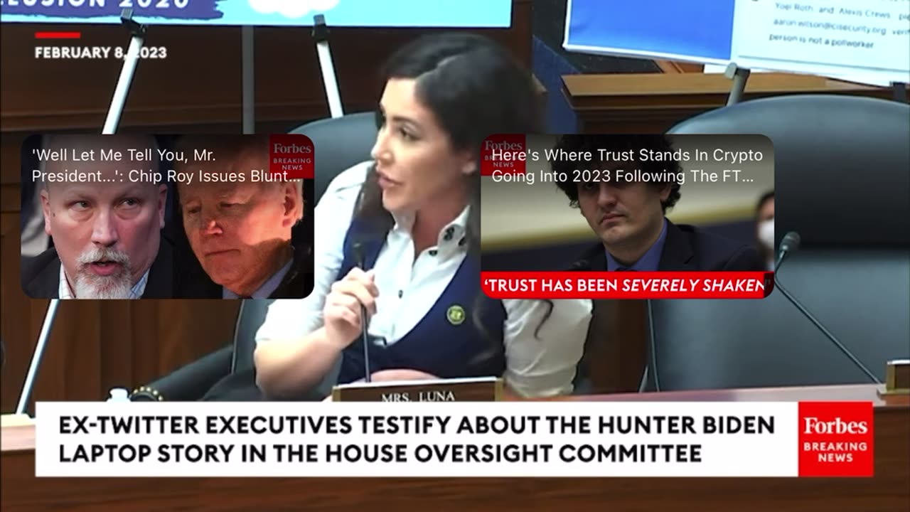 Rep Luna exposes the 1st amendment crimes committed by Twitter