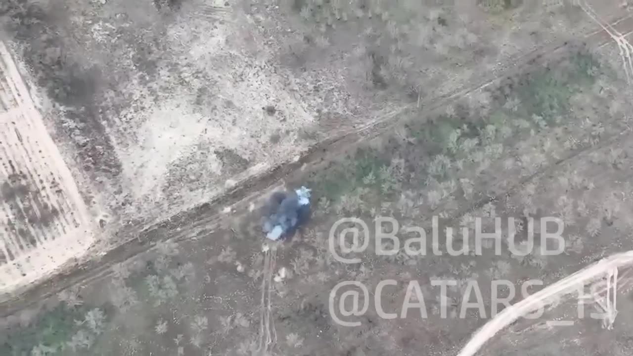Russian Tank Takes Direct Hit With Artillery