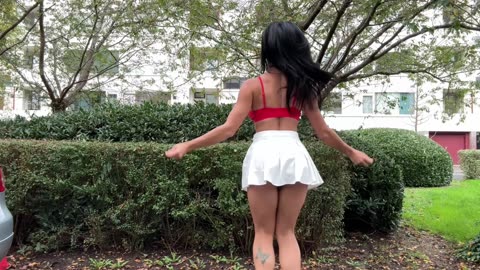 [4K USA] Jump The Rope _ See Through Extra Mini Skirt _ Vanessa Diaz