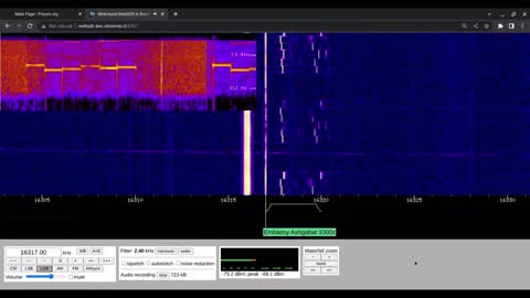 X06 612534 Moscow To Ashgabat 24/01/2023 1006 UTC 16317kHz