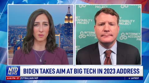 Mike Davis Joined Stefania Cox on NTD Evening News to Discuss Joe Biden's Push to Rein in Big Tech