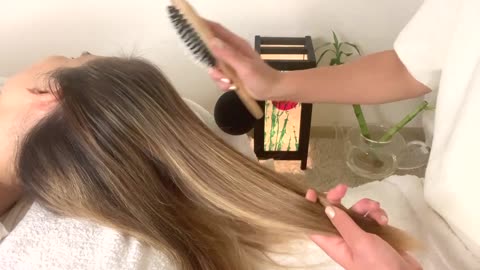 【ASMR】Hair Brushing/Relaxing Hair Sound Relax and Sleep (No talking)