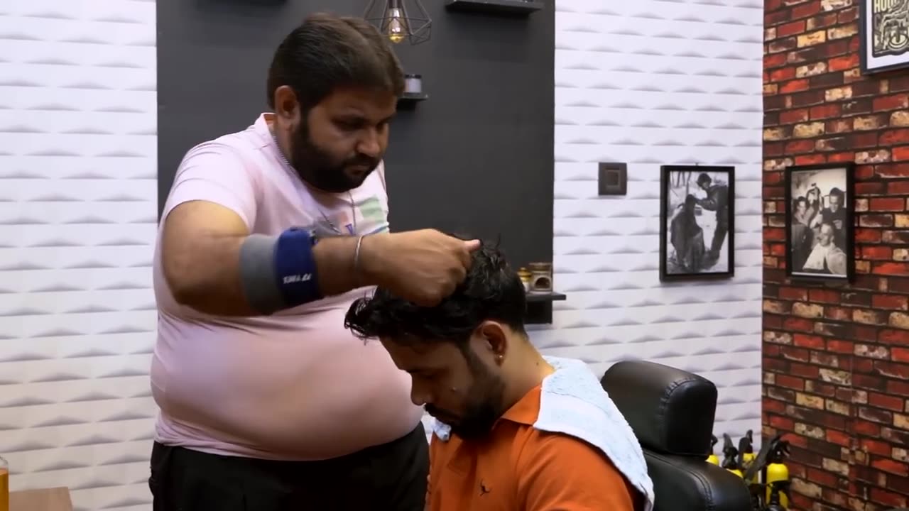 Loud Hair Cracking Head Massage by Shamboo _ Indian Massage