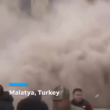 Footage shows buildings collapse in Syria, Turkey after 7.8-magnitude earthquake USA TODAY #Shorts