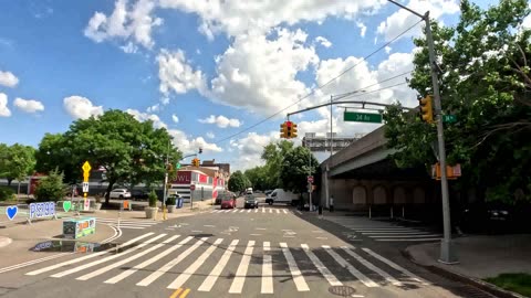 4K Drive Driving Thru New York City NYC Queens Woodside 11377 to Middle Village 11379 & Back ASMR FF