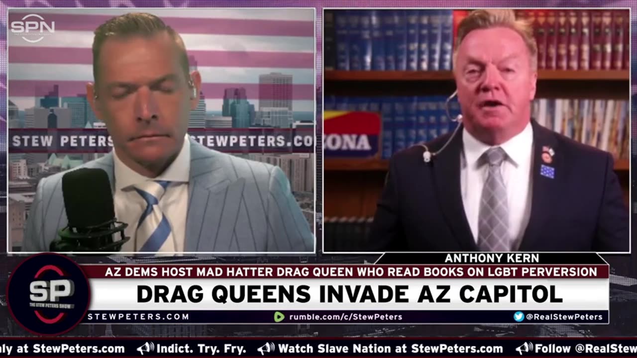 Drag Queens Invade AZ Capitol Mad Hatter Pervert Reads Books On LGBT Perversion