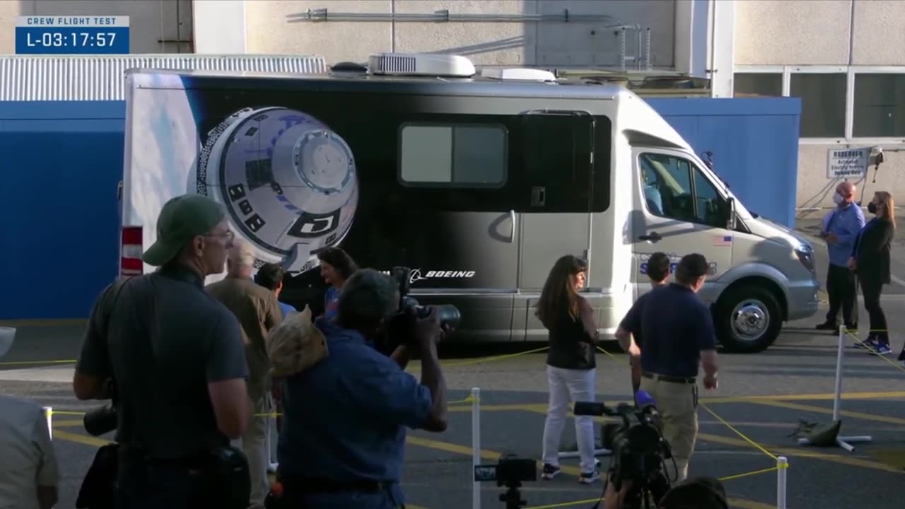 NASA’s Boeing Starliner Pre-launch - Crew walks out for Astrovan ride to rocket