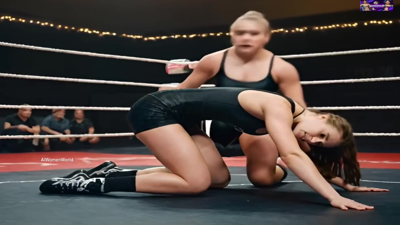 Two AI Model Wrestling In The Ring - AIWomenWorld