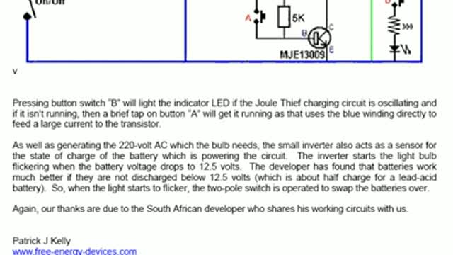 Simplified Perpetual Light free energy cheap design by a South African