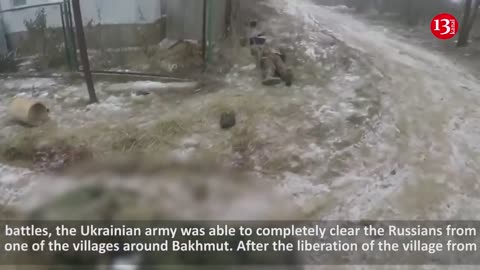 Bakhmut streets after battle - Ukrainian soldiers enter village held by Russians